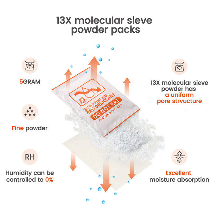 720Pcs 5 Gram 13X Molecular Sieve Powder Packs