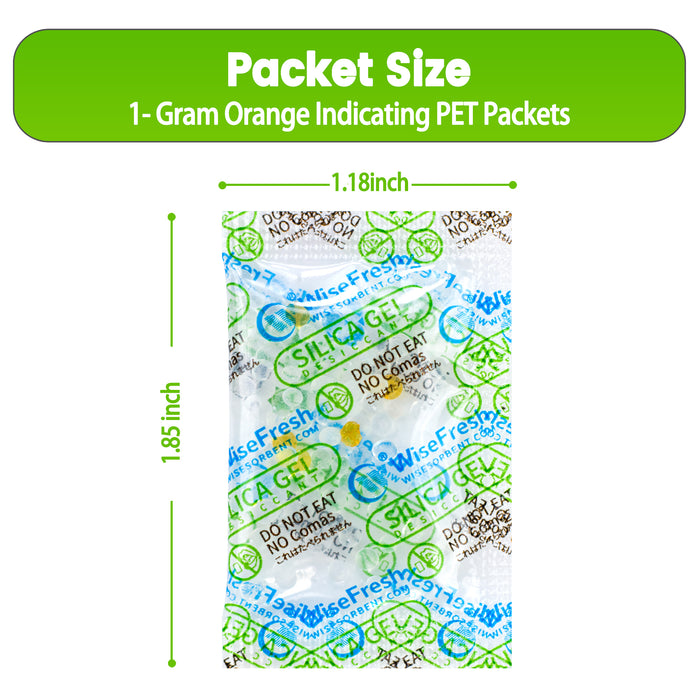 1 Gram Food grade indicator silica gel desiccant package