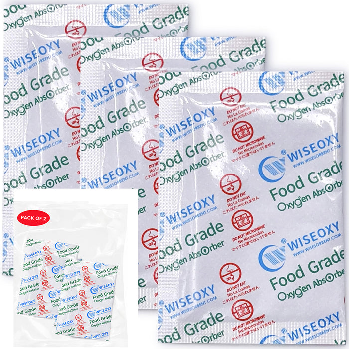 Wisesorb 500cc Oxygen Absorbers for Mylar Bags, Dehydrated Foods & Emergency Storage