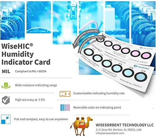 Humidity Indicator Card 6 Spots 10-60% Blue to Pink