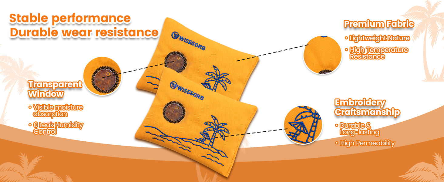 100g Packs Rechargeable Desiccant Packs, Orange Indicating Silica Gel Packets, Moisture Absorber for Storage, Seeds, 3D Filaments, Electronics, Safes, Luggage - Reusable Dehumidifier Bags