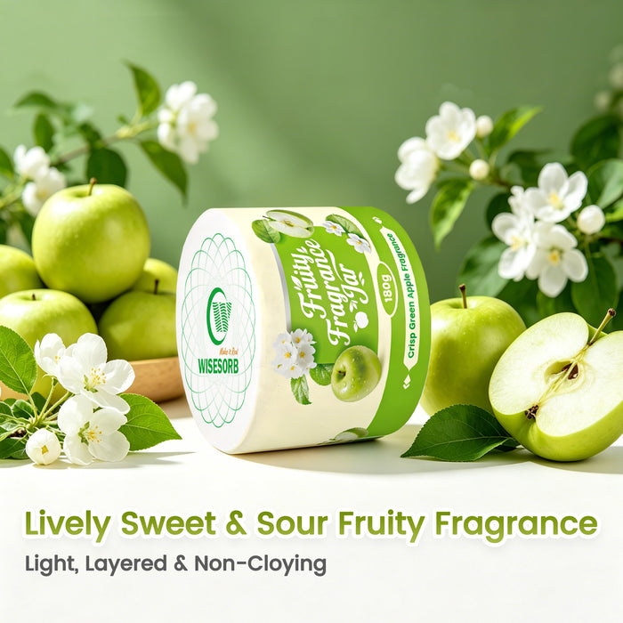 Wisesorb 380g Fruity Fragrance Jar, Long Lasting Odor Eliminator Air Freshener for Home, Office, Car, Trash, Pet Areas & All Spaces