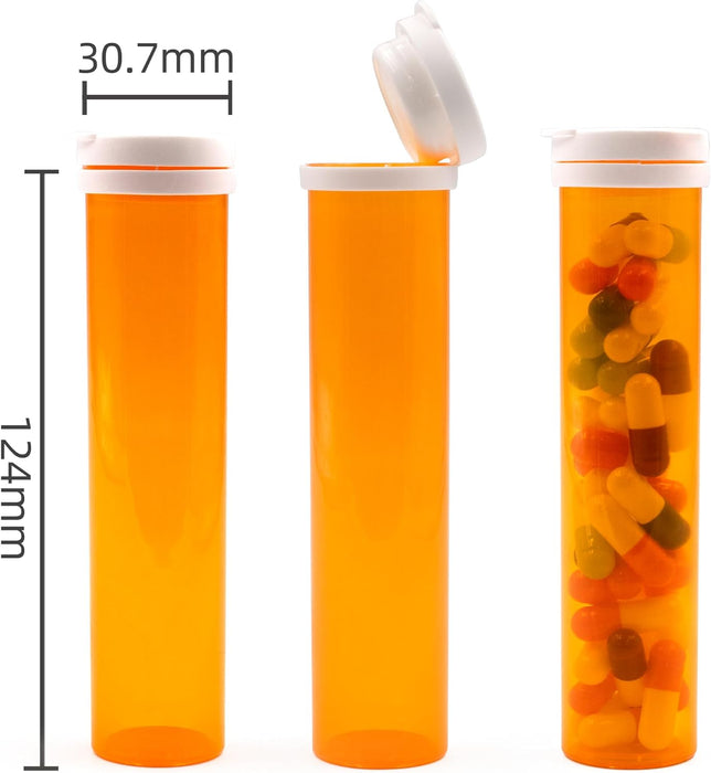 16 Dram Pill Bottle with Desiccant Cap, Medicine Bottle, Pill Bottles Empty with Caps, Empty Pill Bottles