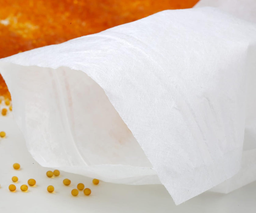 6.3 by 8.2 Inch Zip Lock Storage Bags Breathable Paper Bags for Small Items, Silica Gel Beads, Desiccant, Jewelry, Samples