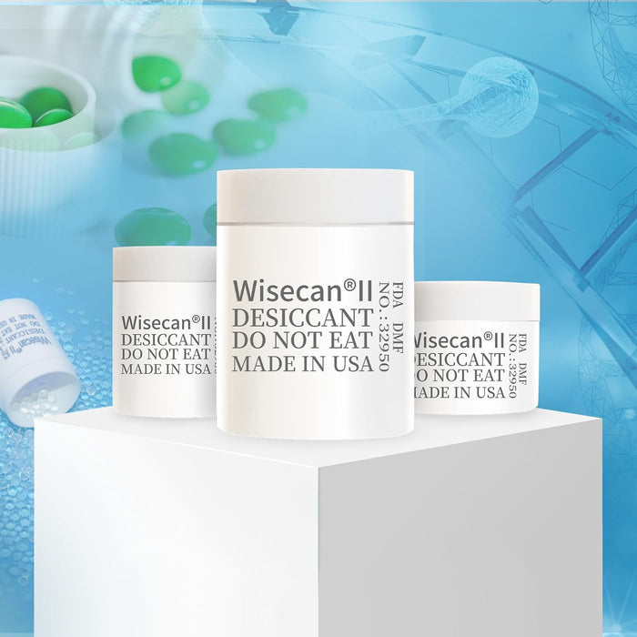 1 Gram Silica Gel Canister, Desiccant Canister, Silica Gel Capsules, Desiccant Capsules, Moisture Absorbers for Food Storage, Food Safe Dehumidifiers Wisecan