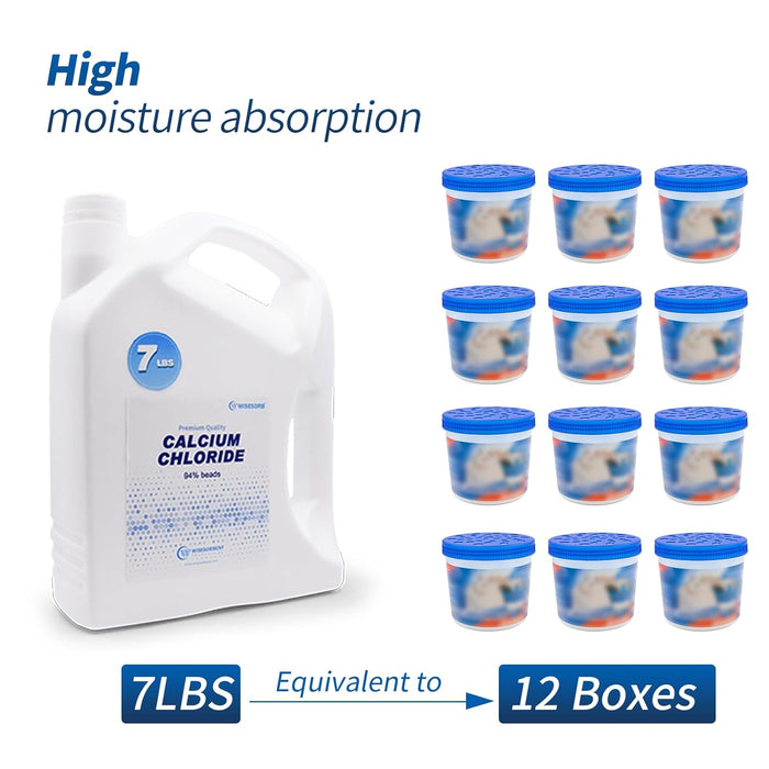 7 LBS Calcium Chloride Desiccant, Moisture Absorbers Refill Beads - Fragrance Free, Moisture Absorber Refill- 94% Beads