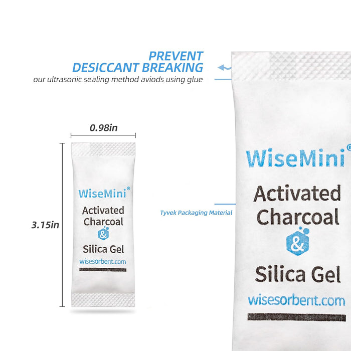 5 Gram Desiccant Deodorizer Sachet, Food Safe Desiccant Packs, High Absorption Capacity for Moisture & Odor, Silica Gel & Coconut Shell Activated Carbon Packets