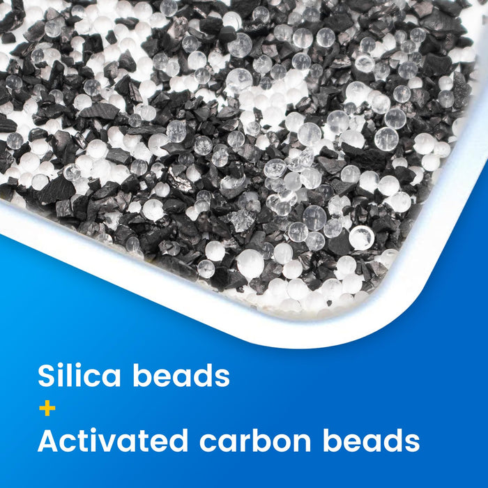 10 Gram Desiccant Deodorizer Sachet, Food Safe Desiccant Packs, High Absorption Capacity for Moisture & Odor, Silica Gel & Coconut Shell Activated Carbon Packets
