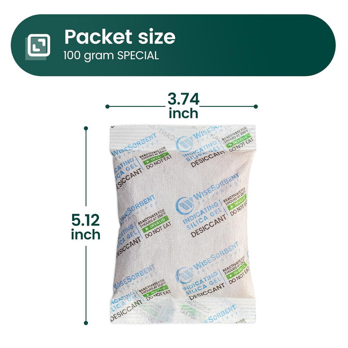 100g Rechargeable Desiccant Packs, Indicating Silica Gel bags