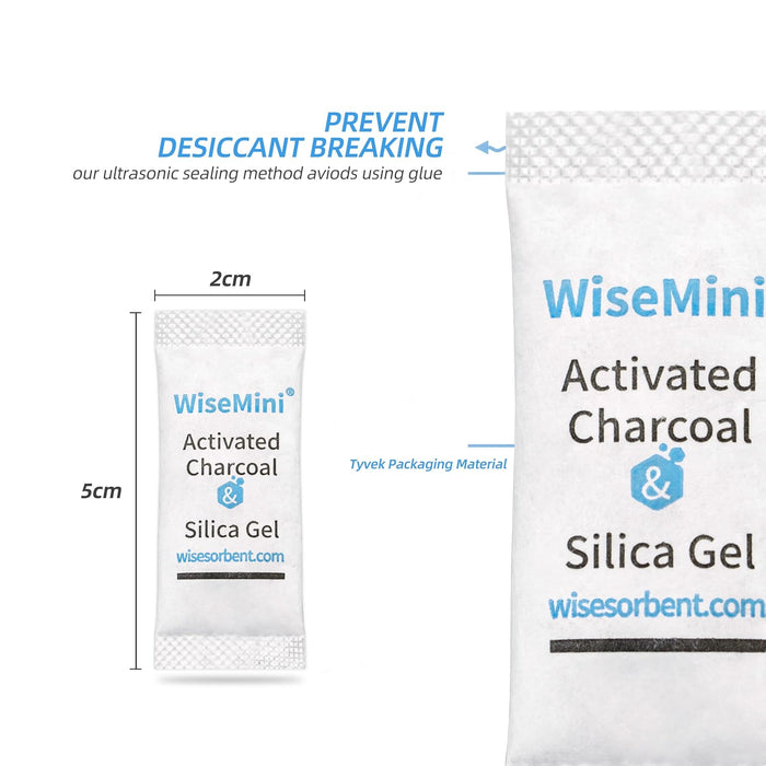 1 Gram Desiccant Deodorizer Sachet, Food Safe Desiccant Packs, High Absorption Capacity for Moisture & Odor, Silica Gel & Coconut Shell Activated Carbon Packets