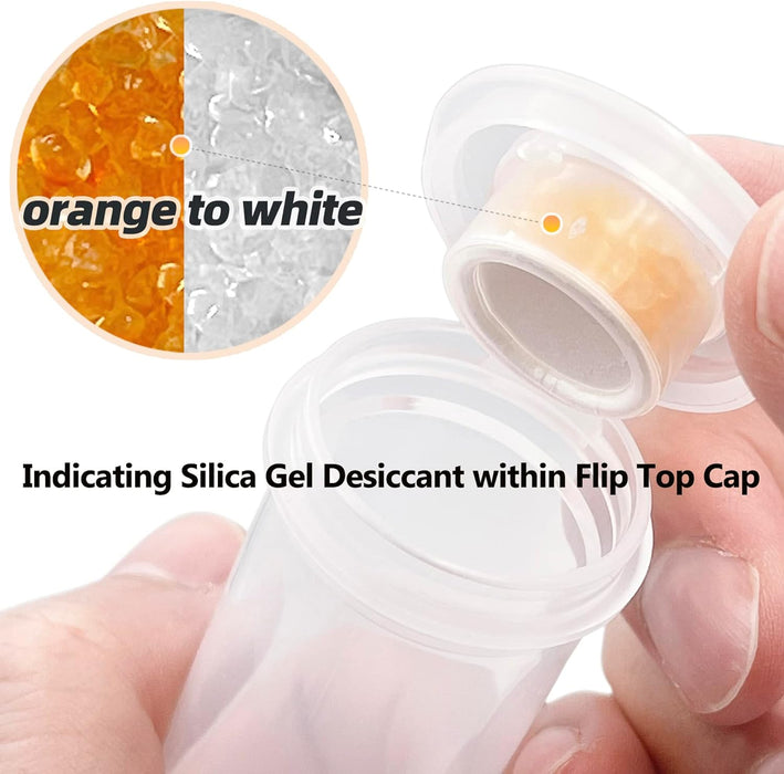 280pcs 8 Dram desiccant cap pill bottle with indicating silica gel