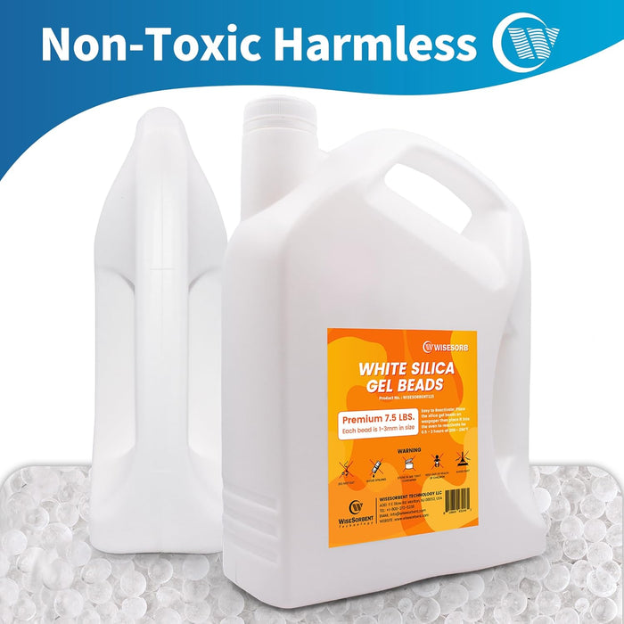 7.5LBS 1-3mm White Silica Gel Desiccant Beads