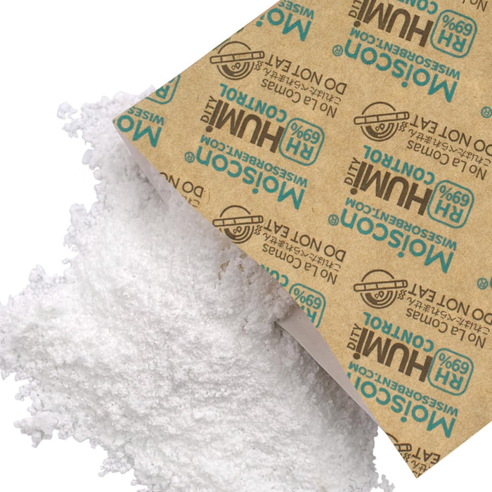 69% 60 GramTwo-Way Humidity Control Packs, Size 60 for Plastic Travel Case & Zip Lock Bags & Wood Containers, 69 Humidity Pack Humidifier Moisture Control Packets Individually Wrapped