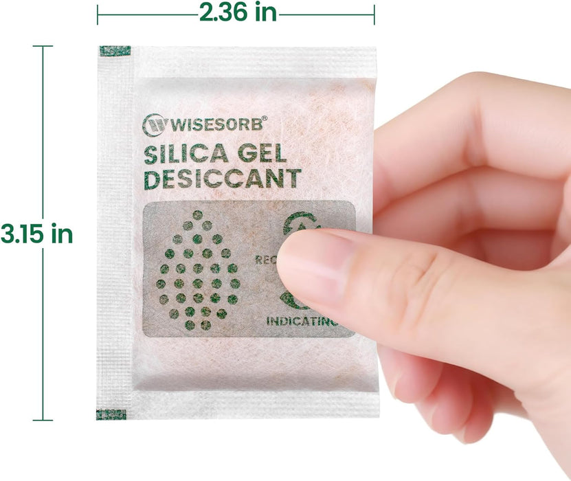 10g Desiccant Packs, Indicating Silica Gel Packets, Rechargeable Desiccants Moisture Absorbering Packs for Storage