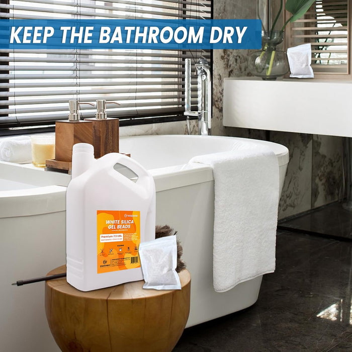 7.5LBS 1-3mm White Silica Gel Desiccant Beads