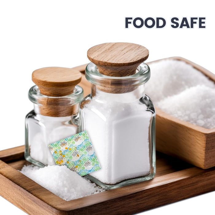 3 Gram Food Safe Desiccant Packs, Silica Gel Packets, Orange to Green Indicating- Moisture Absorbers for Storage