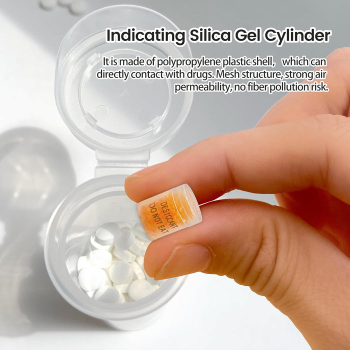 Wisesorb 1 Gram Desiccant Canister, Silica Gel Clear Capsules, Orange to White Indicating Desiccant Capsules, Food Safe Moisture Absorbers for Storage