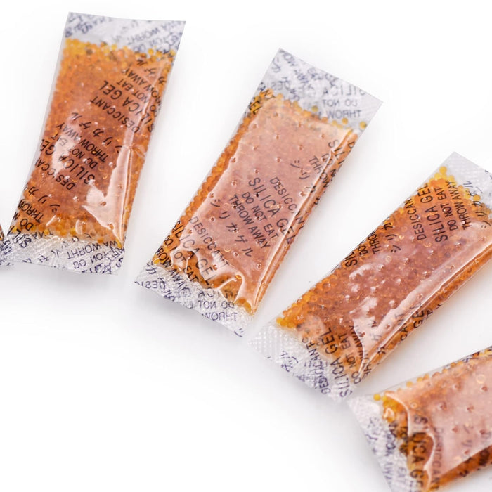 3 Gram Silica Gel Orange Indicating (Orange to Green) Silica Gel Packets Food Grade Desiccant Packs Dehumidifier - Moisture Absorbers