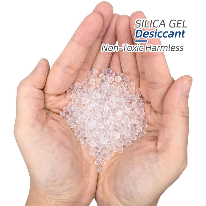 500 Gram Food Safe Silica Gel Desiccant Packets, Premium White Silica Gel Beads Packs, Dessicant Bags, Silica Gel for Storage