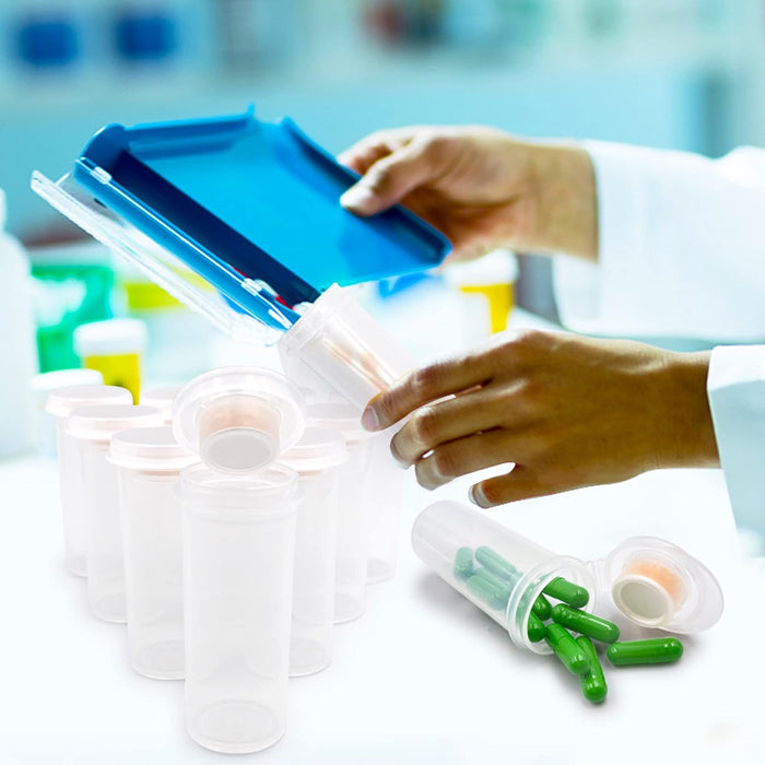 280pcs 8 Dram desiccant cap pill bottle with indicating silica gel