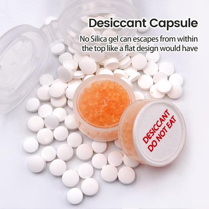 2 Gram Desiccant Packs Food Grade, Silica Gel Capsule with Indicating Silica Gel Beads (Orange to White), Moisture Absorber Packets Silica Gel Packets