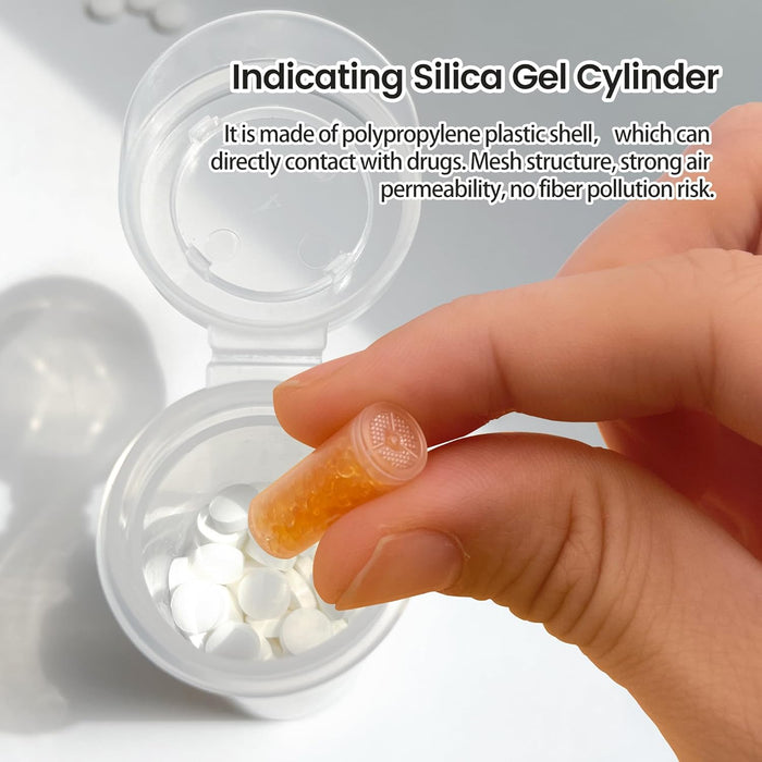 0.5 Gram Desiccant Packs Food Grade, Silica Gel Canister with Indicating Silica Gel Beads (Orange to Green), Silica Gel Packets Moisture Absorber Packets