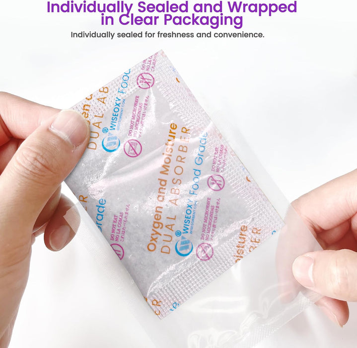 100CC Oxygen and Moisture Dual Absorber, Oxygen Absorber for Food Storage, Moisture Absorbers, and Preserved Foods