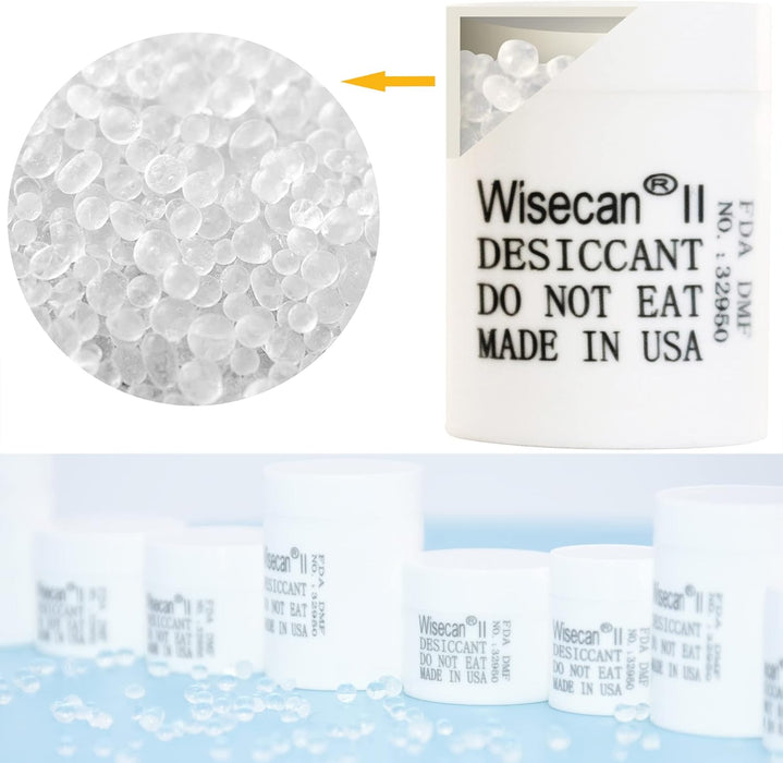 3 Gram Silica Gel Canister, Desiccant Canister, Silica Gel Capsules, Desiccant Capsules, Moisture Absorbers for Food Storage, Food Safe Dehumidifiers Wisecan