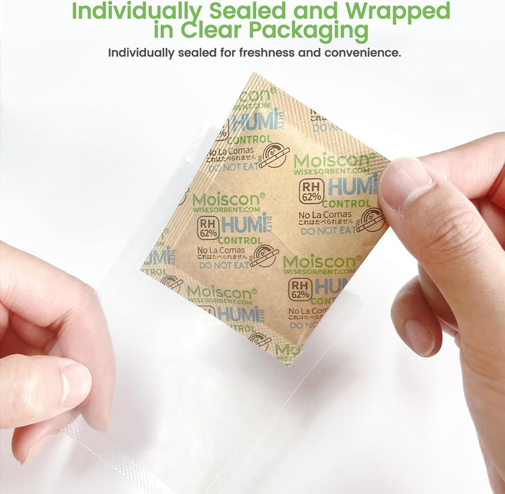 62% 8 Gram Two-Way Humidity Control Packs Moisture Control Packets Individually Wrapped