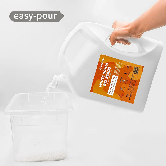 7.5LBS 1-3mm White Silica Gel Desiccant Beads