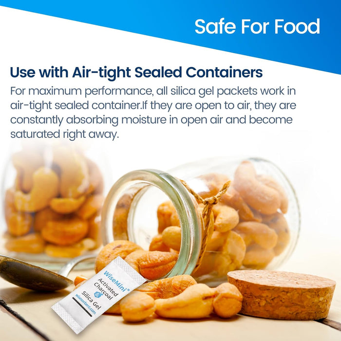 10 Gram Desiccant Deodorizer Sachet, Food Safe Desiccant Packs, High Absorption Capacity for Moisture & Odor, Silica Gel & Coconut Shell Activated Carbon Packets