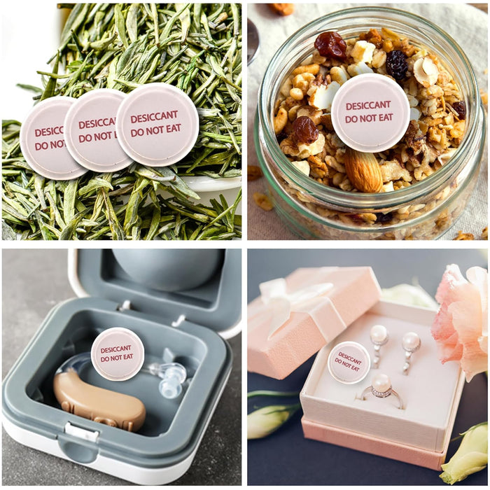 3 Gram Pack Silica Gel Canister, Silica Gel Capsules, Silica Gel Packets, Moisture Absorbers for Food Storage, Food Grade Desiccant Dehumidifiers