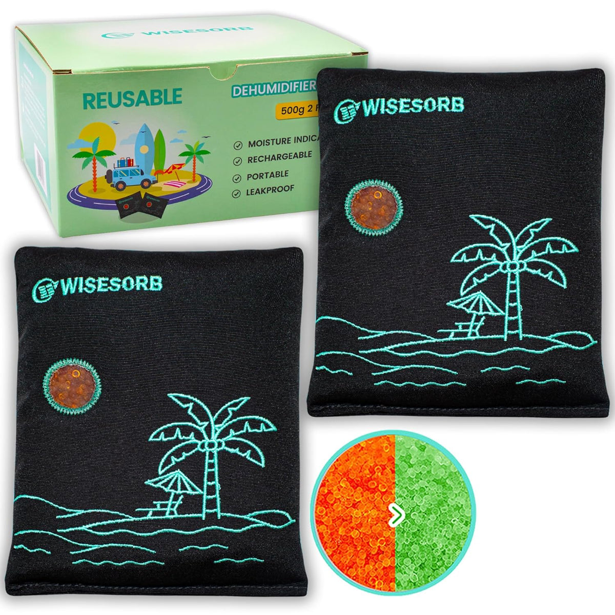 500 Gram [120 Packets] "Dry & Dry" Premium Silica Gel Desiccant Packet