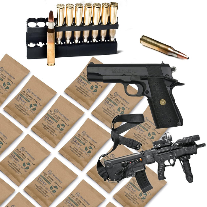 1/2U Kraft Clay Desiccants Packs for Safe, 17 Gram Dehumidifier for Gun Safe, Military Grade Moisture Absorbers