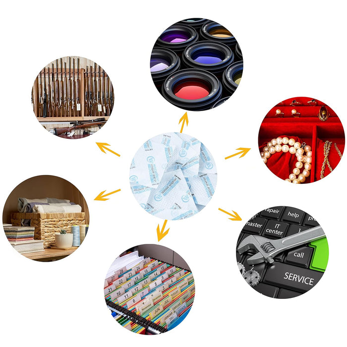 5g White Silica Gel Packets, Desiccant Packs, Humidity Pack Moisture Absorbers