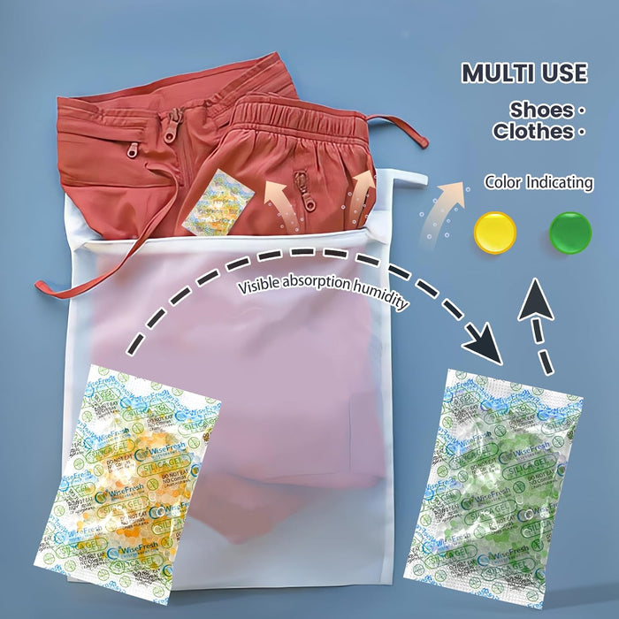 5 Gram Food Safe Desiccant Packs, Indicating Silica Gel Packets Desiccant Dehumidifiers - Silica Packs, Silica Gel, Moisture Absorbers, Silica Packets