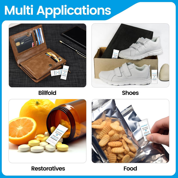 10 Gram Desiccant Deodorizer Sachet, Food Safe Desiccant Packs, High Absorption Capacity for Moisture & Odor, Silica Gel & Coconut Shell Activated Carbon Packets