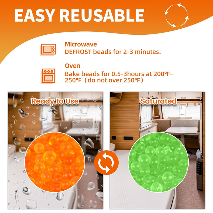 1000g Reachargeable Silica Gel Beads with 1 Cloth Bag