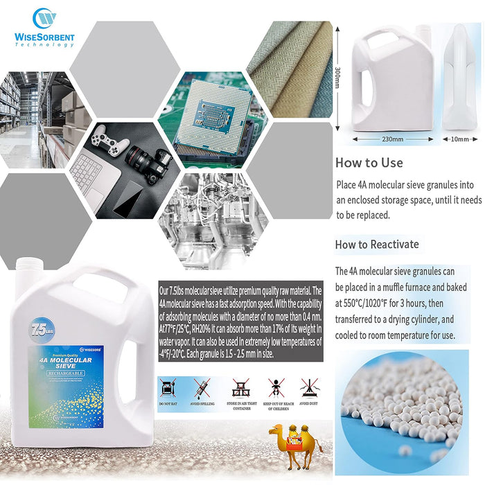 7.5 LBS 4A Molecular Sieve, Premium Quality Desiccant Bulk Material