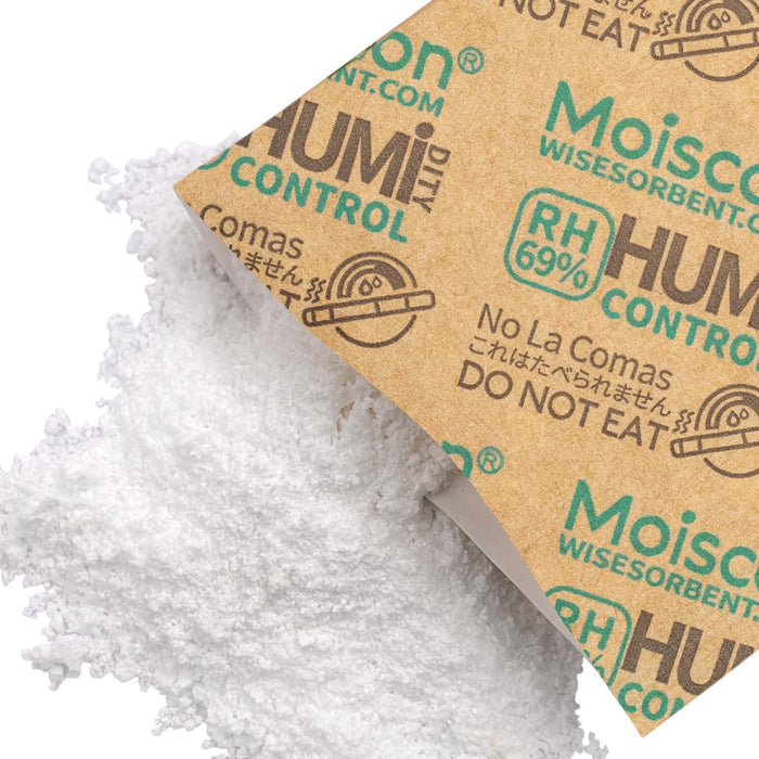 69% 8 Gram Two-Way Humidity Control Packs for Storing 1 oz, Size 8 for Travel Case Resealable Bags, Humidity Pack Moisture Control Packets Individually Wrapped