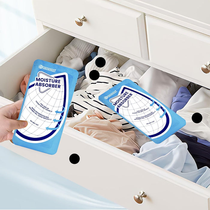 Wisesorb 25 Gram Moisture Absorbers,Dehumidifier Bags for Bathrooms, Basements, Rvs, Humidity Packets for Closet