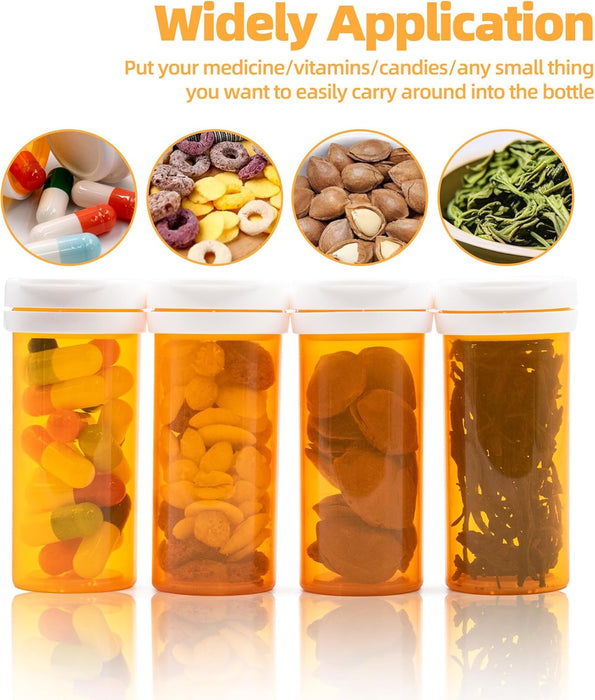 500pcs 8 Dram desiccant cap pill bottle with indicating silica gel