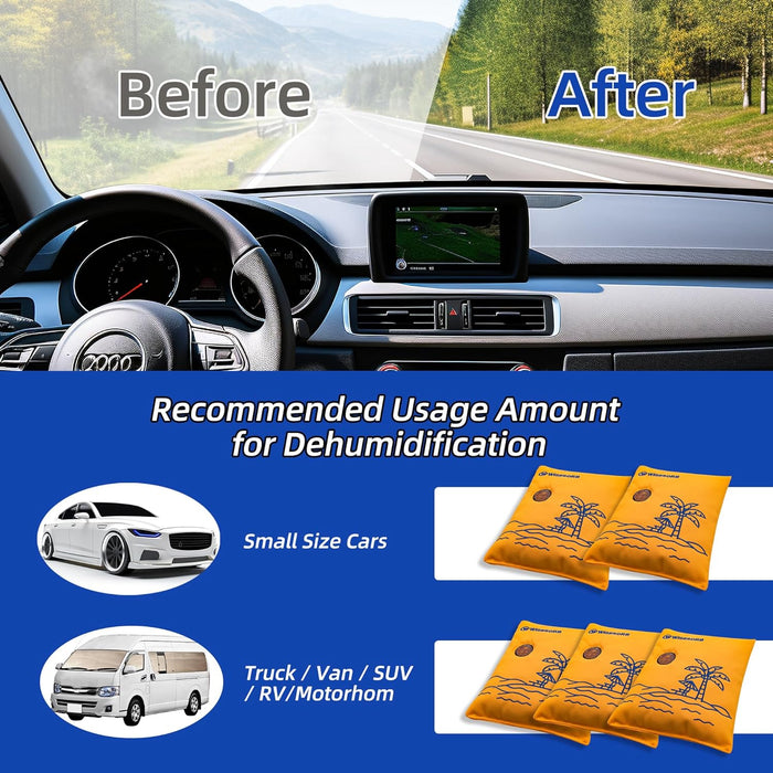 500g Rechargeable Desiccant Packs, Orange Indicating Silica Gel Packets, Moisture Absorber for Storage, Seeds, 3D Filaments, Electronics, Safes, Luggage - Reusable Dehumidifier Bags