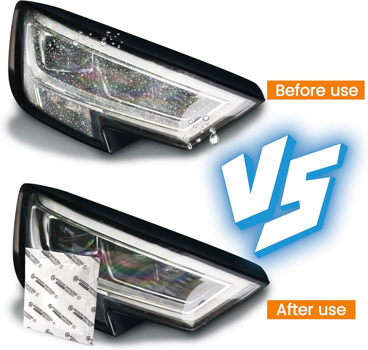 Headlight Desiccant Packs 10g - Anti-Fog Moisture Absorbers for Car Headlamps