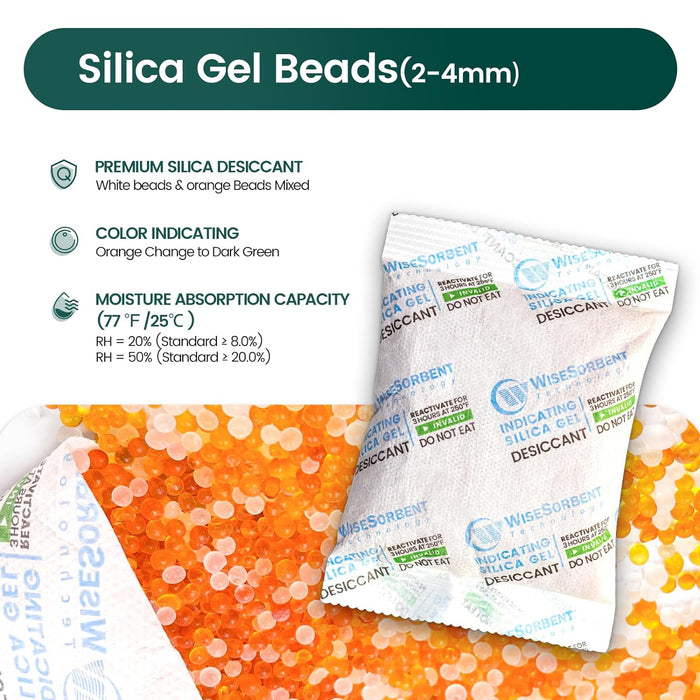 100g Rechargeable Desiccant Packs, Indicating Silica Gel bags