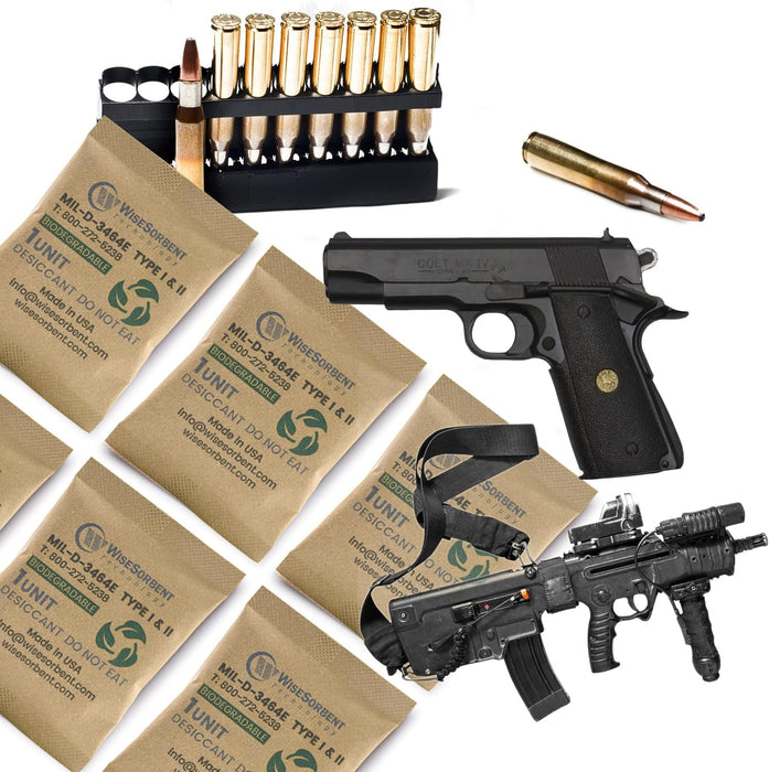 1U Kraft Clay Desiccants Packs for Safe, 33 Gram Dehumidifier for Gun Safe, Military Grade Moisture Absorbers