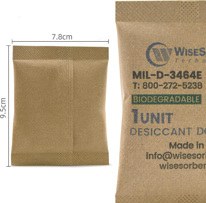 1U Kraft Clay Desiccants Packs for Safe, 33 Gram Dehumidifier for Gun Safe, Military Grade Moisture Absorbers