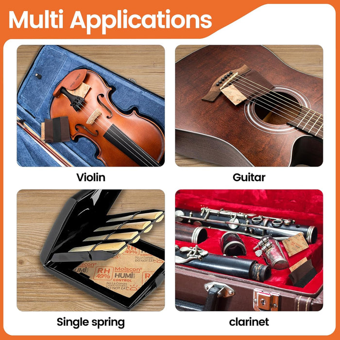 49% 8 Gram Two-Way Humidity Packs for Wooden Instrument,Size 8 for Music Instrument Cases, Hydration Humidity Humidifier Moisture Control Packets Individually Wrapped