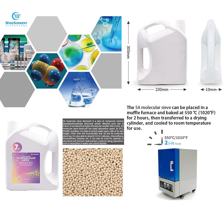 7LBS 5A Molecular Sieve Desiccant Beads Reusable Dessicant Dehumidifiers Desiccant Moisture Absorber