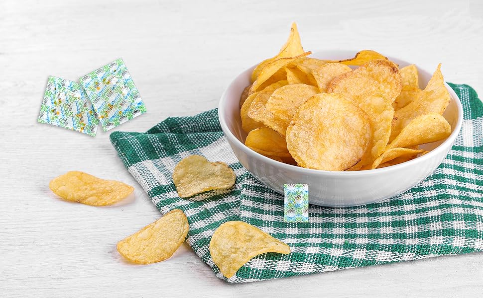 1 Gram Food Safe Desiccant Packs, Silica Gel Packets, Indicating Desiccant Moisture Absorbers for Food Storage